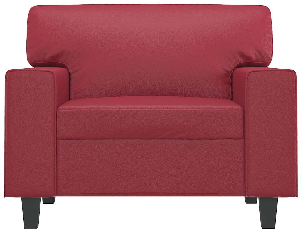 Sofa Krėslas, raudonojo vyno spalvos, 60cm, dirbtinė oda