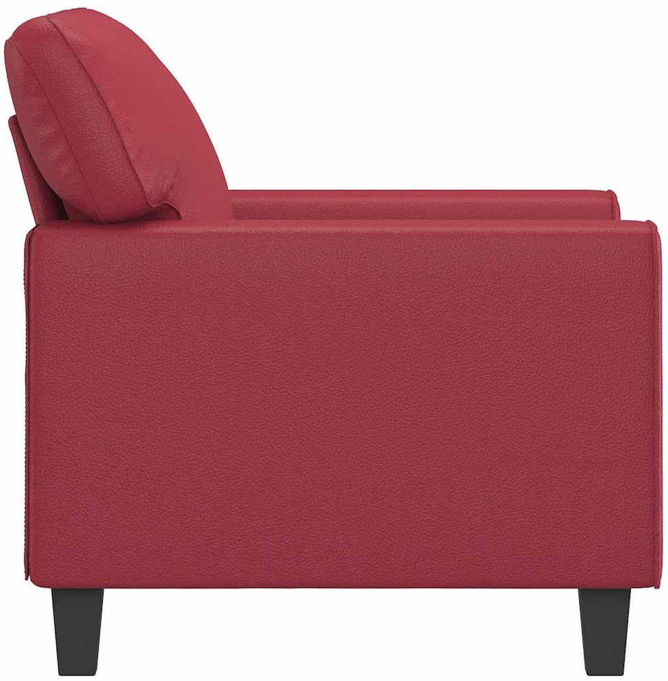 Sofa Krėslas, raudonojo vyno spalvos, 60cm, dirbtinė oda