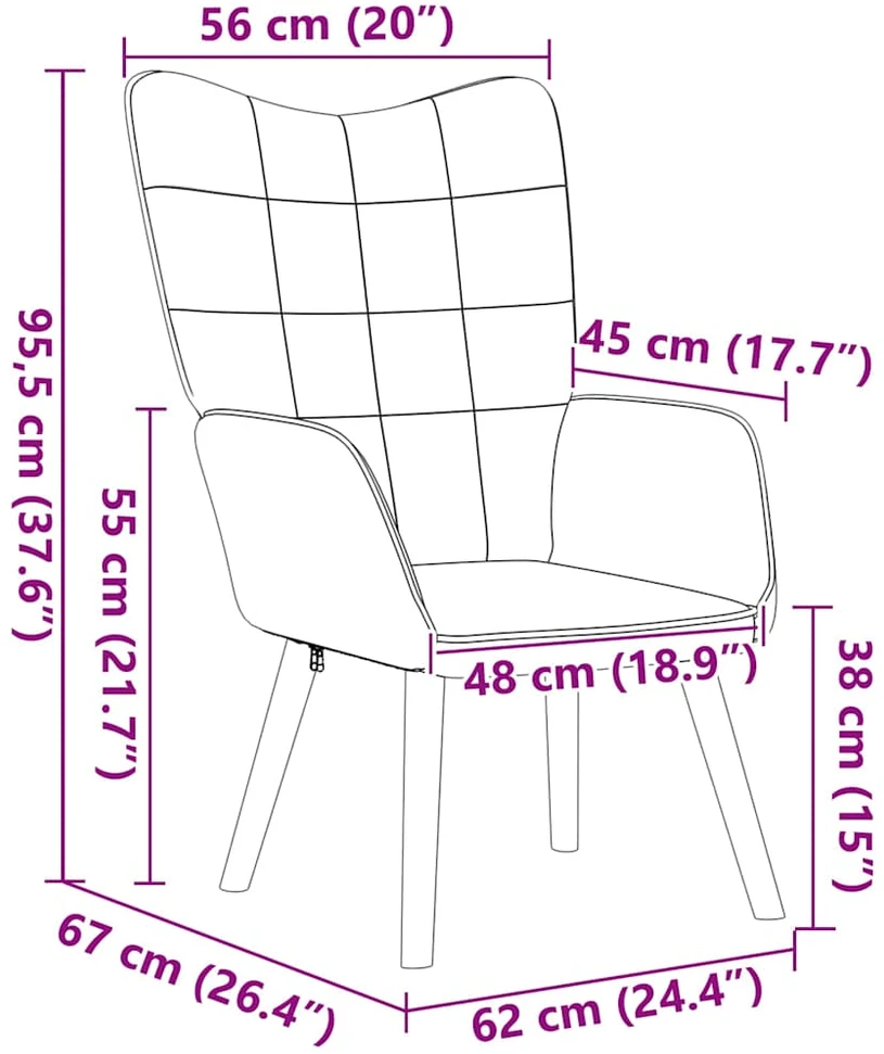 Fotelis krėslas Rožinė 62 x 67 x 95,5 cm Šerpos audinys