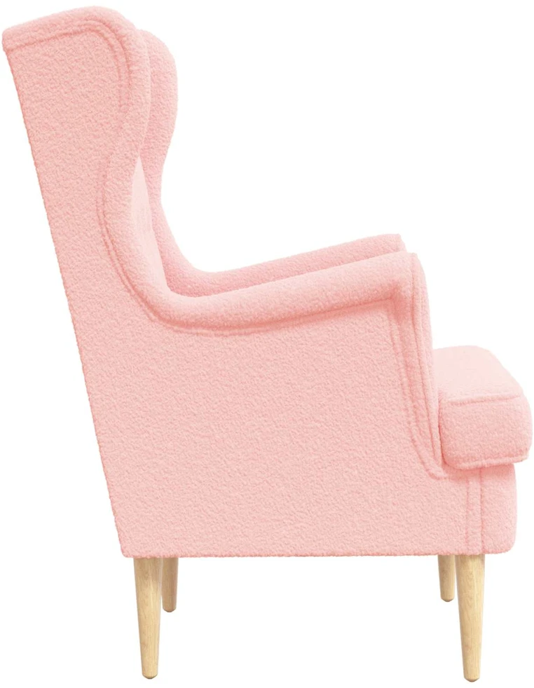 Fotelis Krėslas Rožinė Bouclé