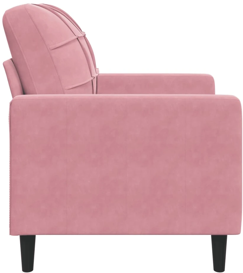 Sofa Krėslas, rožinės spalvos, 60cm, aksomas