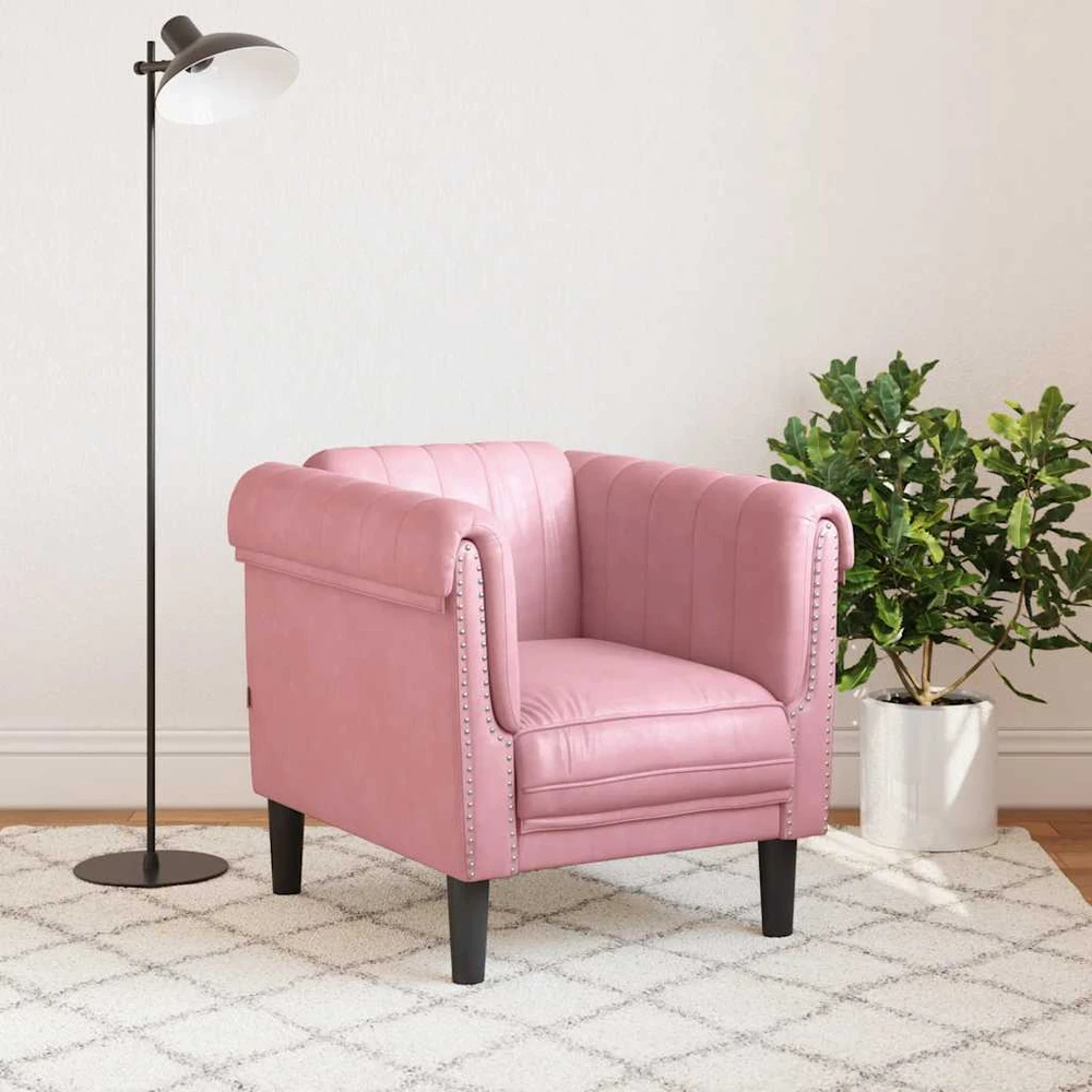 Sofa Krėslas, rožinės spalvos, aksomas