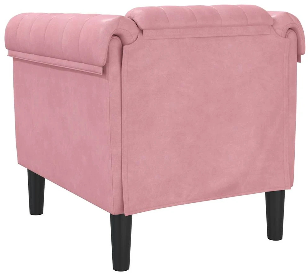 Sofa Krėslas, rožinės spalvos, aksomas