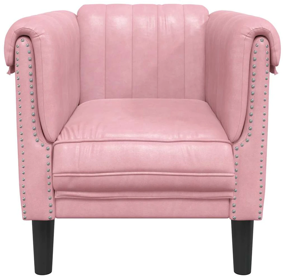 Sofa Krėslas, rožinės spalvos, aksomas