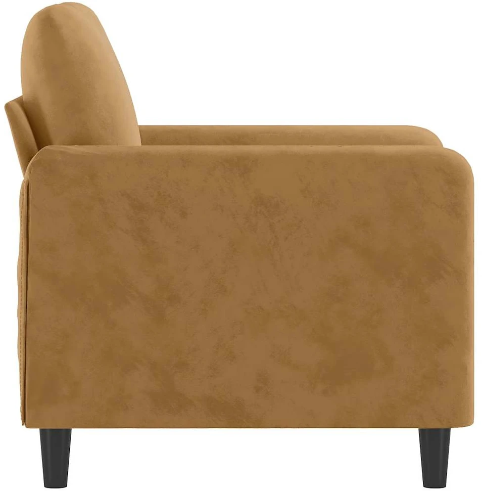 Sofa Krėslas, rudos spalvos, 60cm, aksomas