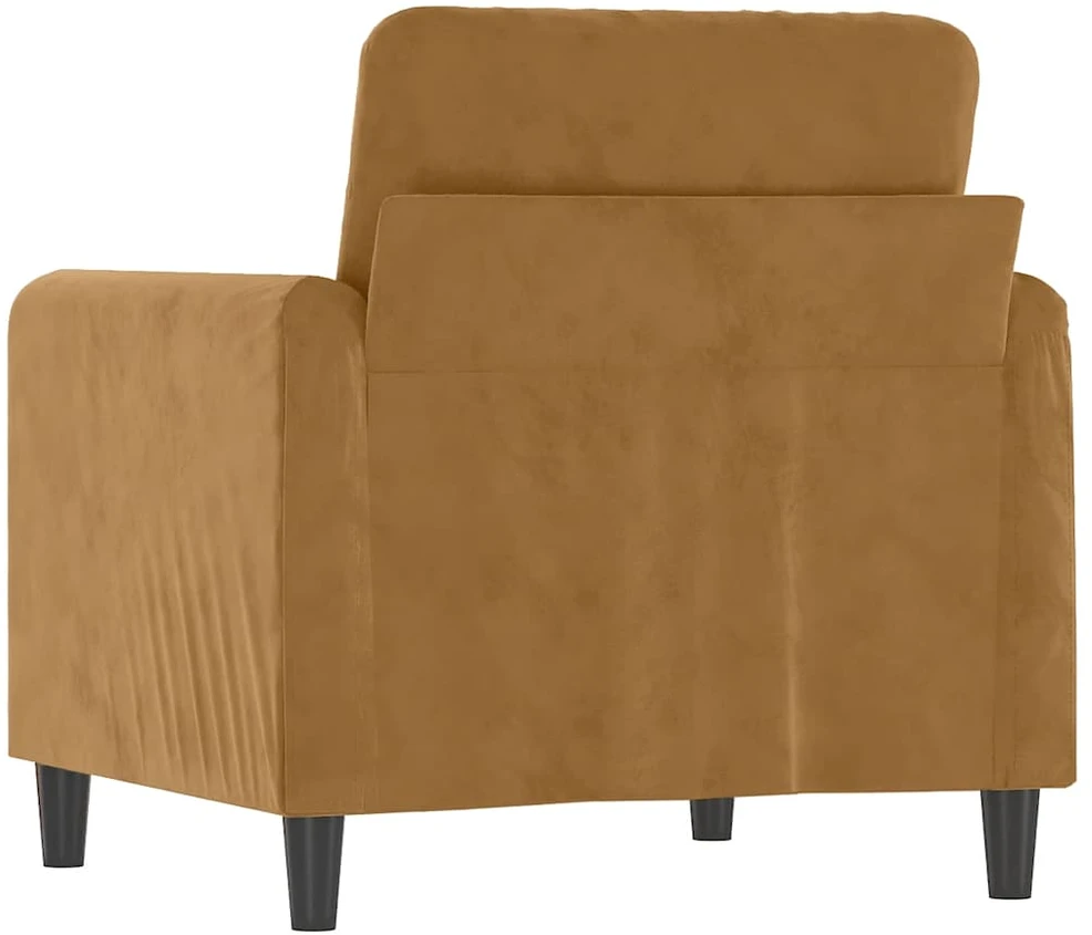 Sofa Krėslas, rudos spalvos, 60cm, aksomas