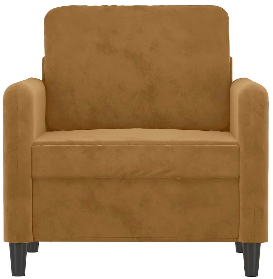 Sofa Krėslas, rudos spalvos, 60cm, aksomas