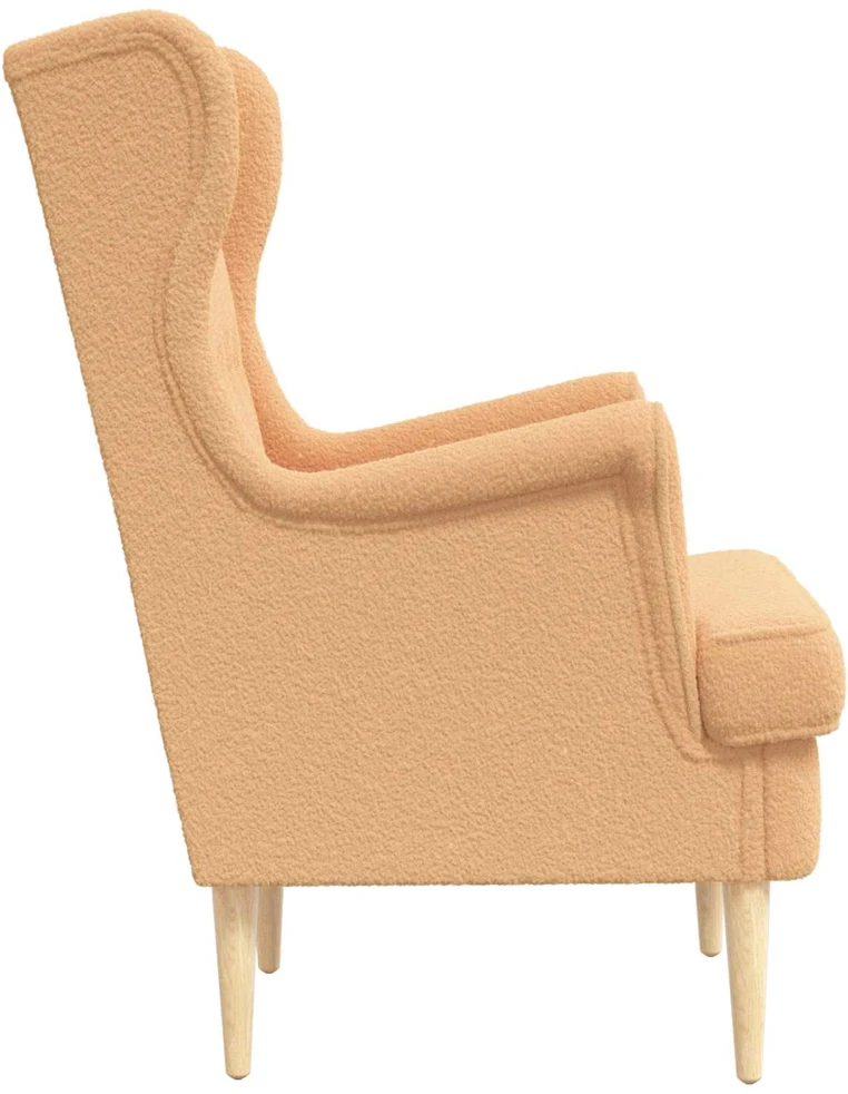 Fotelis Krėslas Smėlio Bouclé