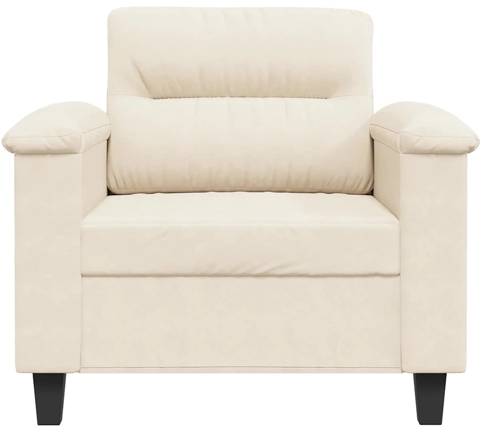 Sofa Krėslas, smėlio spalvos, 60cm, mikropluošto audinys