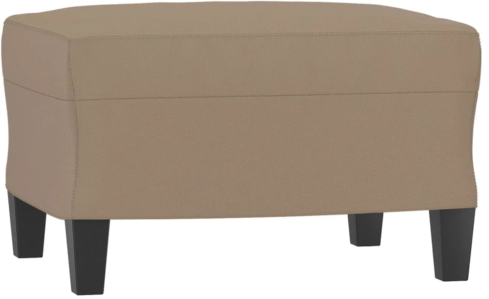 Sofa Krėslas su pakoja, kapučino spalvos, 60cm, dirbtinė oda