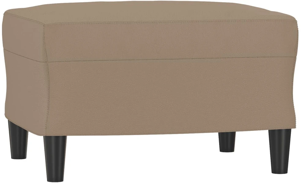 Sofa Krėslas su pakoja, kapučino spalvos, 60cm, dirbtinė oda