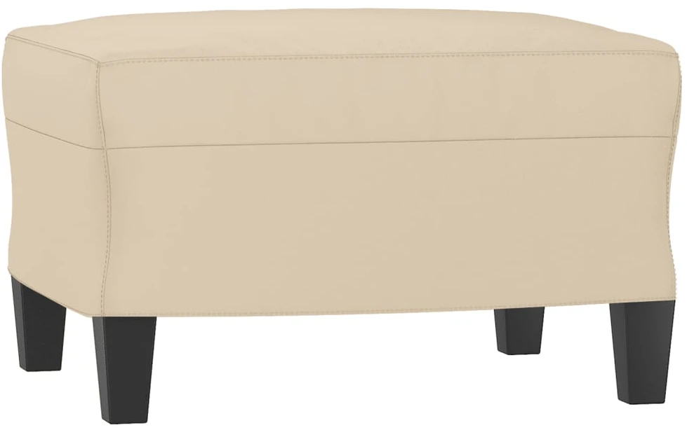 Sofa Krėslas su pakoja, kreminės spalvos, 60cm, mikropluošto audinys