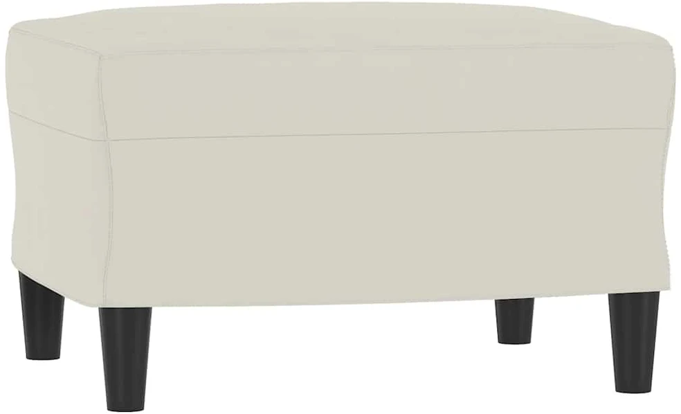 Sofa Krėslas su pakoja, kreminės spalvos, 60cm, aksomas