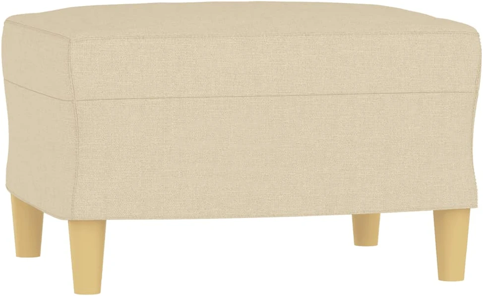 Sofa Krėslas su pakoja, kreminės spalvos, 60cm, audinys
