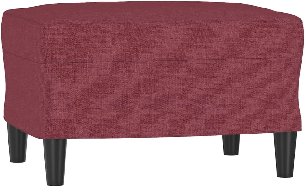 Sofa Krėslas su pakoja, raudonojo vyno spalvos, 60cm, audinys