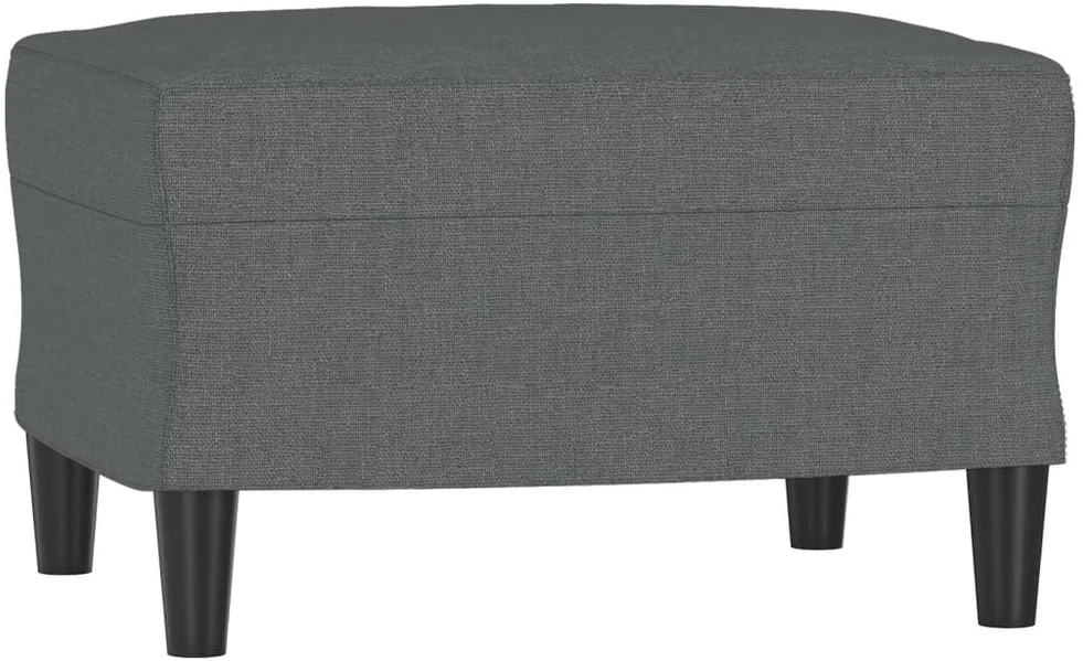 Sofa Krėslas su pakoja, tamsiai pilkos spalvos, 60cm, audinys