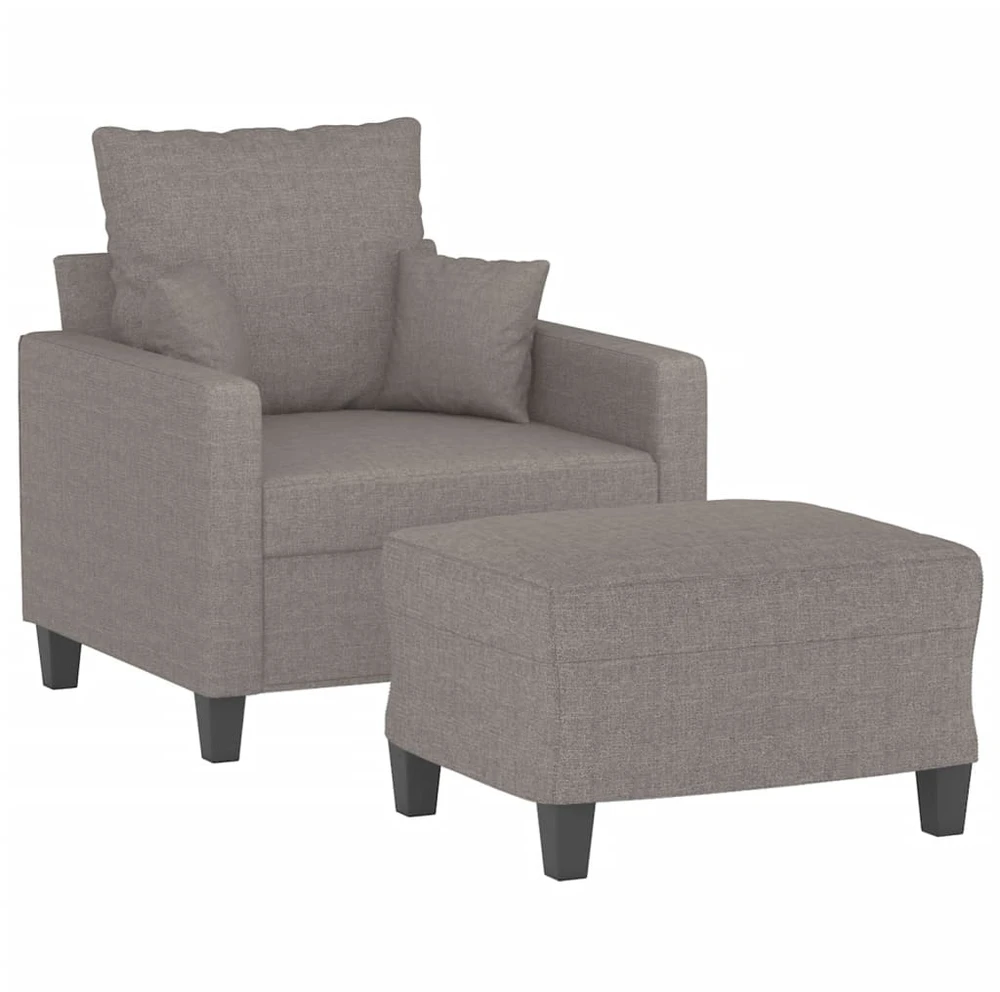 Sofa Krėslas su pakoja, taupe spalvos, 60cm, audinys