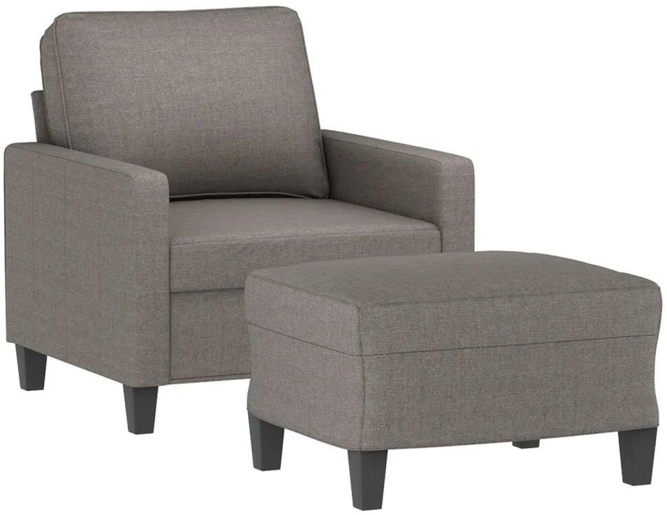 Sofa Krėslas su pakoja, taupe spalvos, 60cm, audinys
