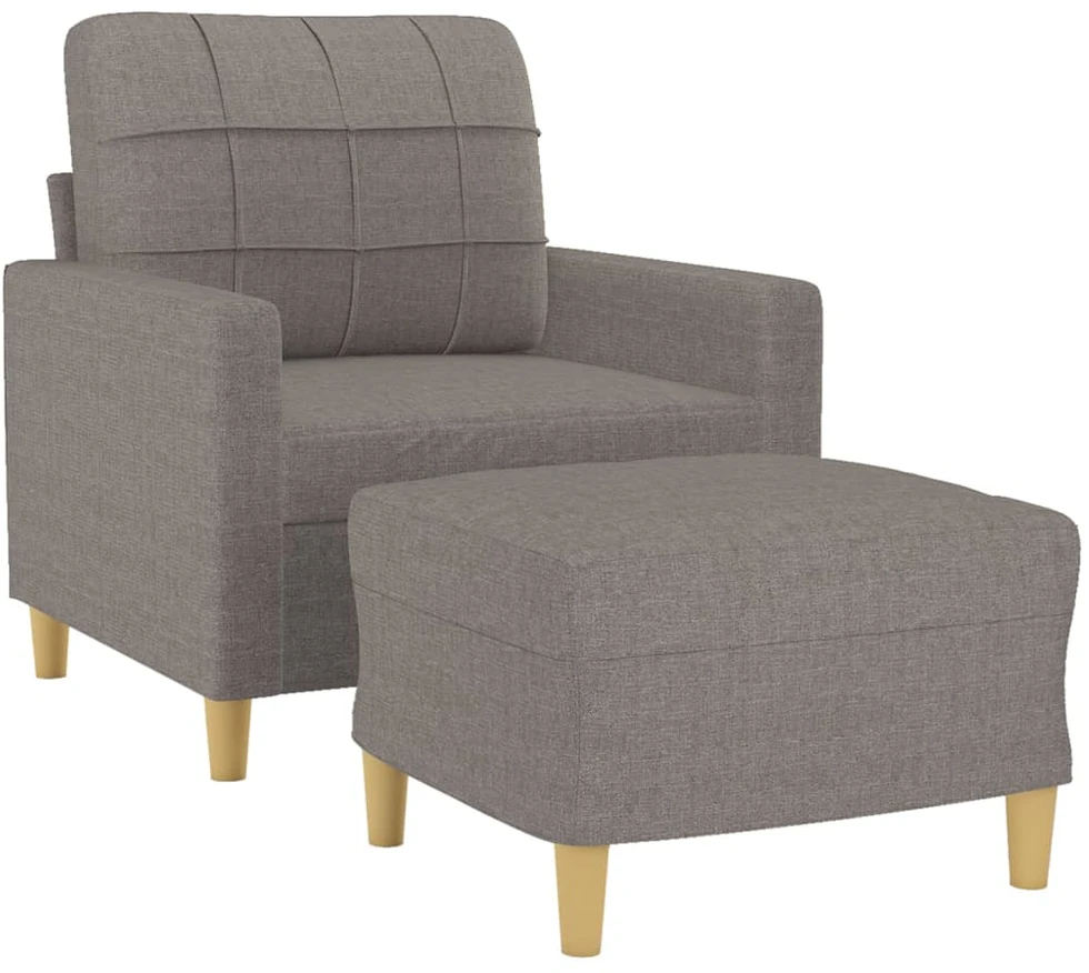 Sofa Krėslas su pakoja, taupe spalvos, 60cm, audinys