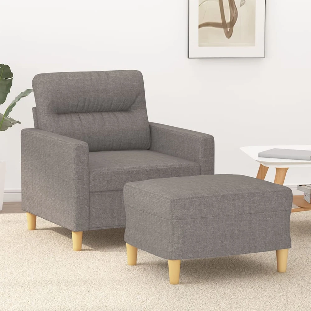 Sofa Krėslas su pakoja, taupe spalvos, 60cm, audinys