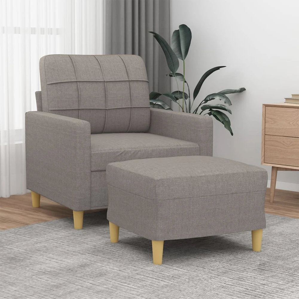 Sofa Krėslas su pakoja, taupe spalvos, 60cm, audinys