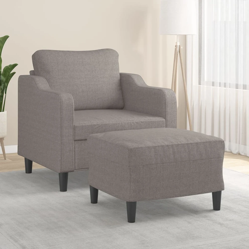 Sofa Krėslas su pakoja, taupe spalvos, 60cm, audinys