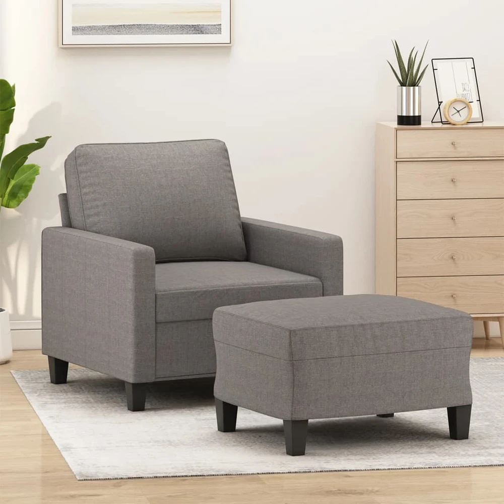 Sofa Krėslas su pakoja, taupe spalvos, 60cm, audinys