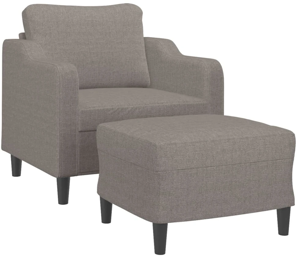 Sofa Krėslas su pakoja, taupe spalvos, 60cm, audinys