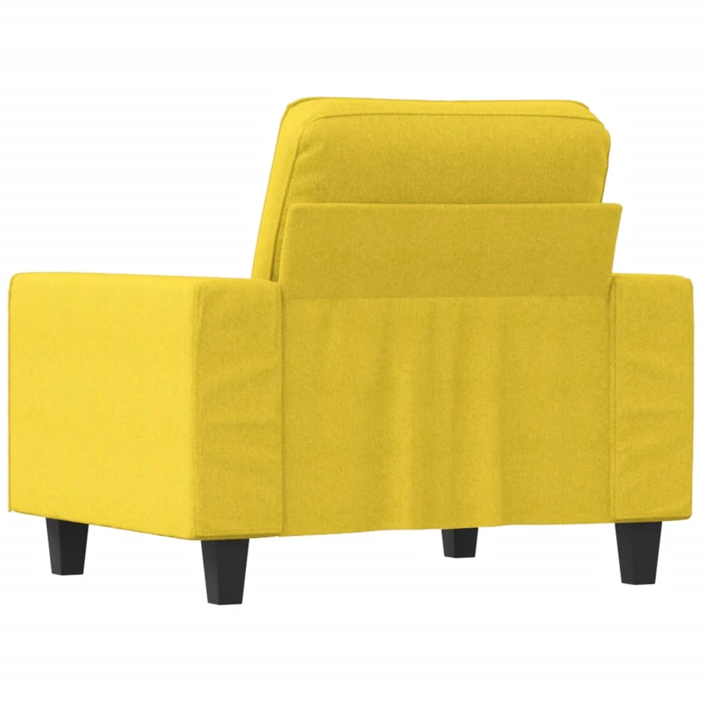 Fotelis Krėslas, šviesiai geltonos spalvos, 60cm, audinys