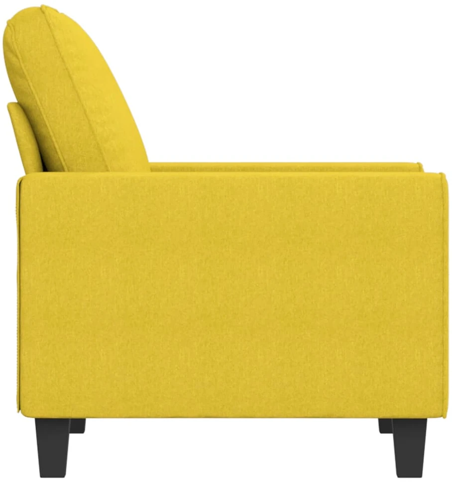 Fotelis Krėslas, šviesiai geltonos spalvos, 60cm, audinys