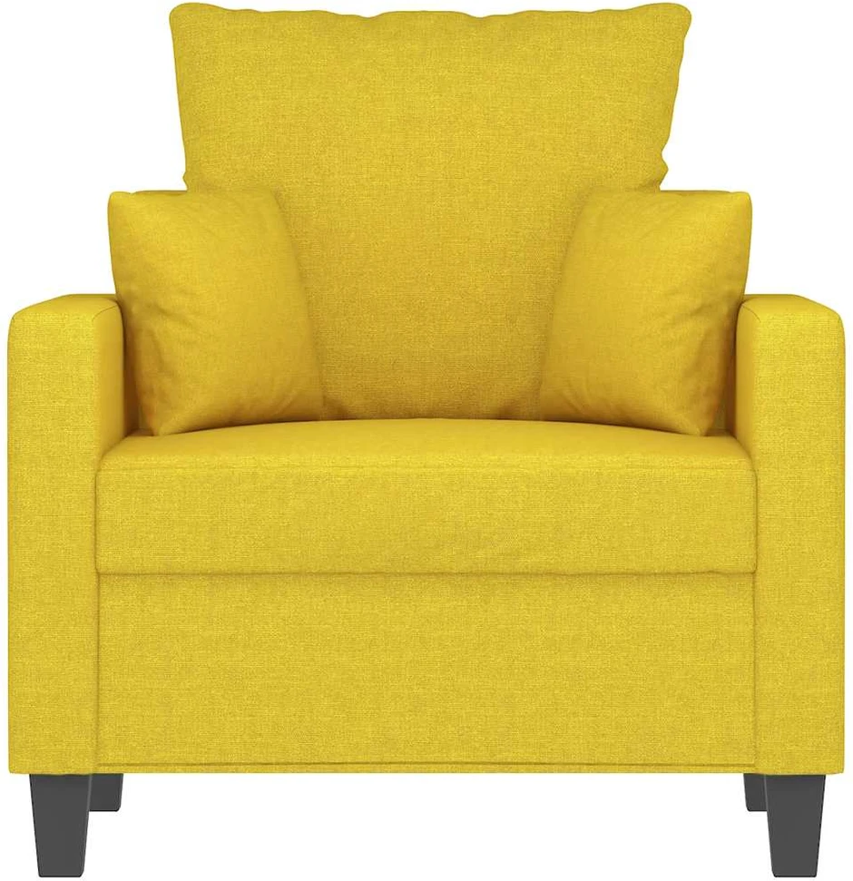 Sofa Krėslas, šviesiai geltonos spalvos, 60cm, audinys