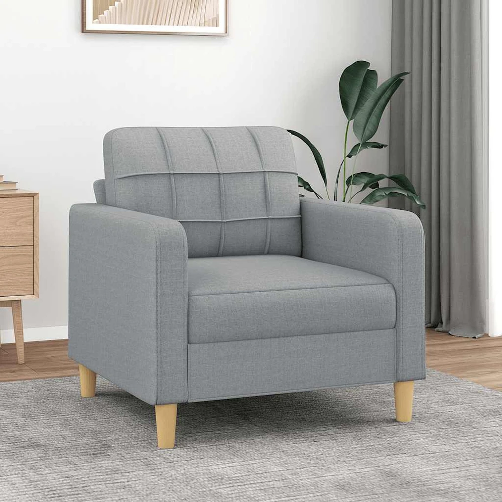 Sofa Krėslas, šviesiai pilkos spalvos, 60cm, audinys