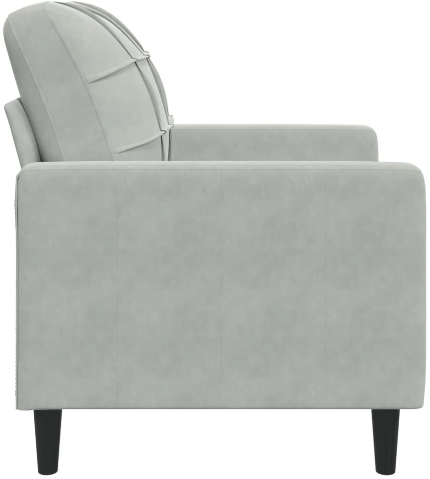 Sofa Krėslas, šviesiai pilkos spalvos, 60cm, aksomas