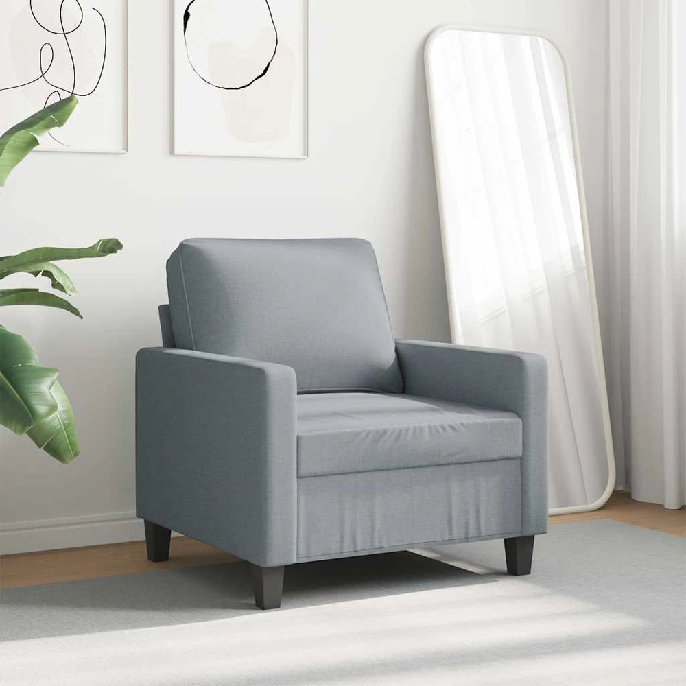 Sofa Krėslas, šviesiai pilkos spalvos, 60cm, audinys