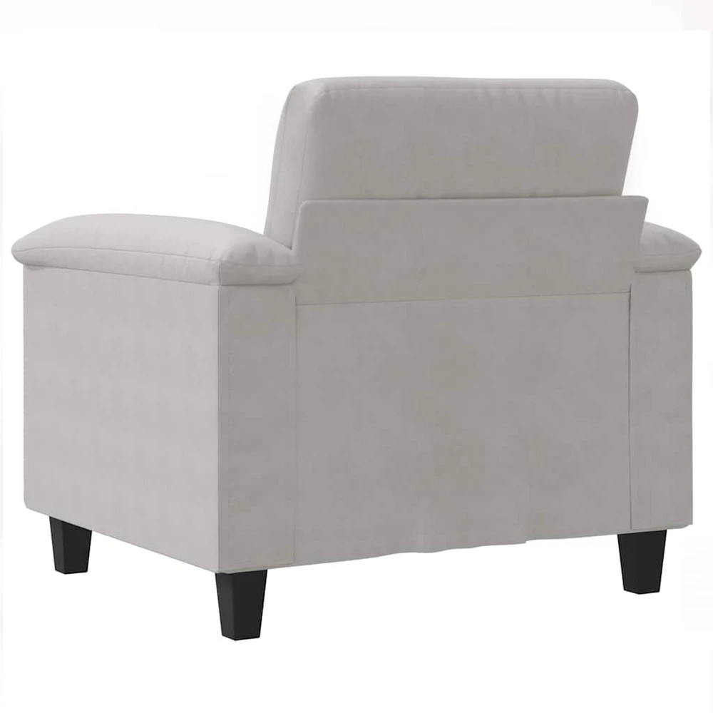 Sofa Krėslas, šviesiai pilkos spalvos, 60cm, mikropluošto audinys