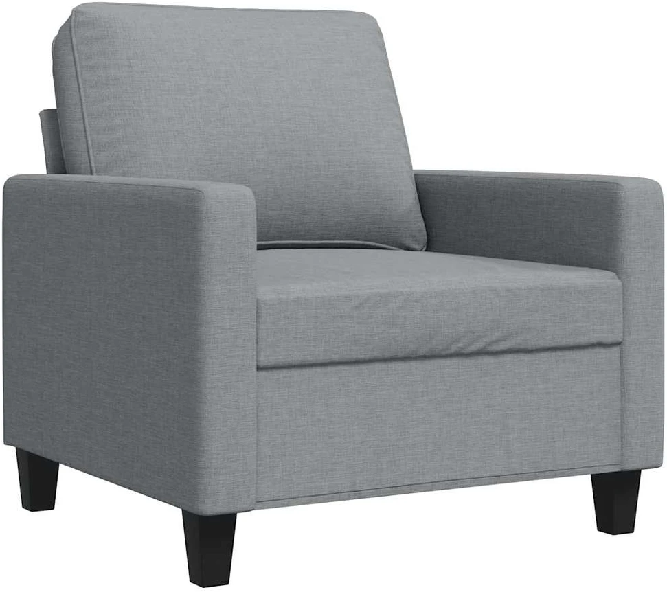 Sofa Krėslas, šviesiai pilkos spalvos, 60cm, audinys