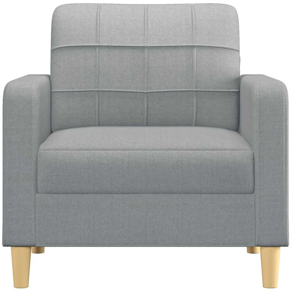 Sofa Krėslas, šviesiai pilkos spalvos, 60cm, audinys