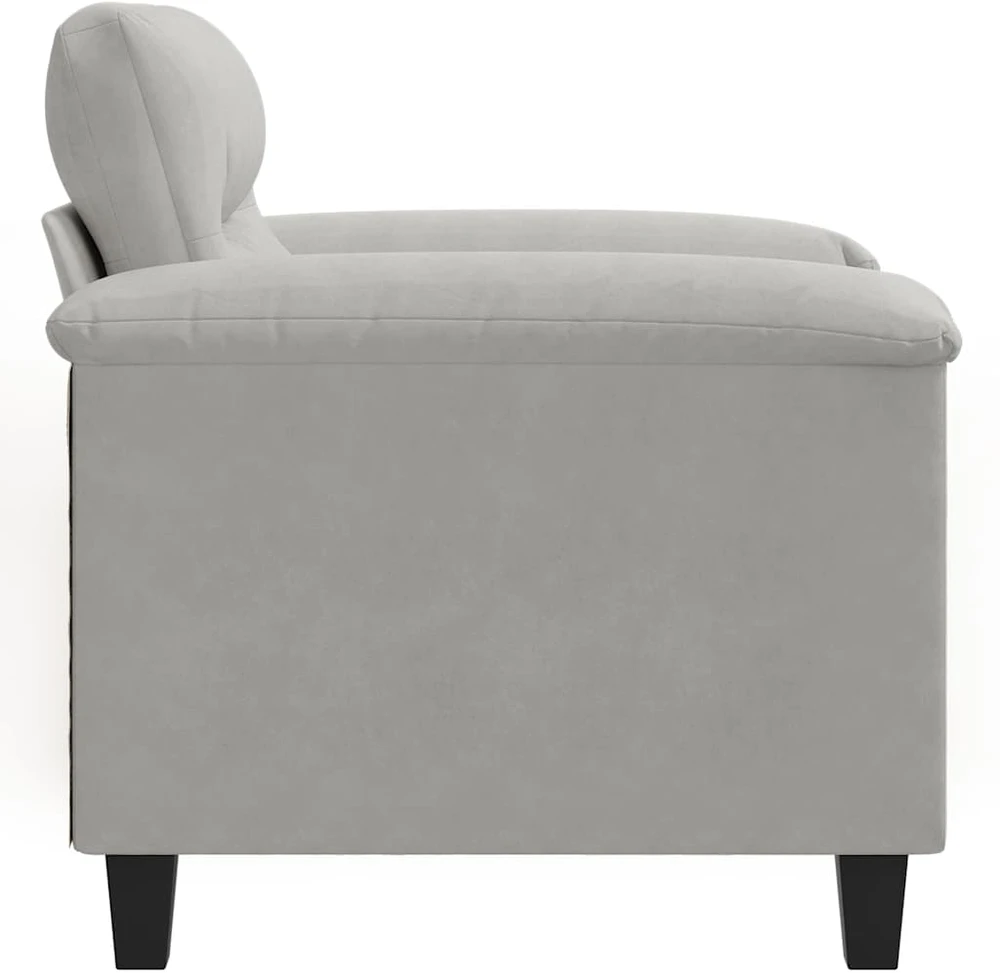 Sofa Krėslas, šviesiai pilkos spalvos, 60cm, mikropluošto audinys