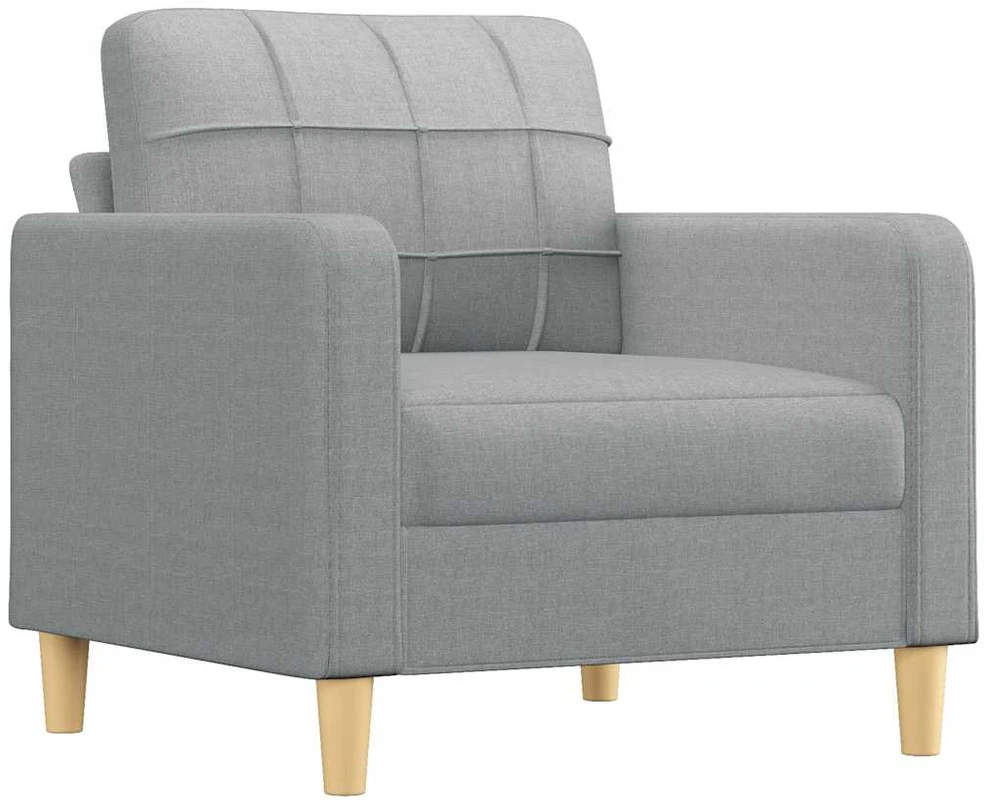 Sofa Krėslas, šviesiai pilkos spalvos, 60cm, audinys