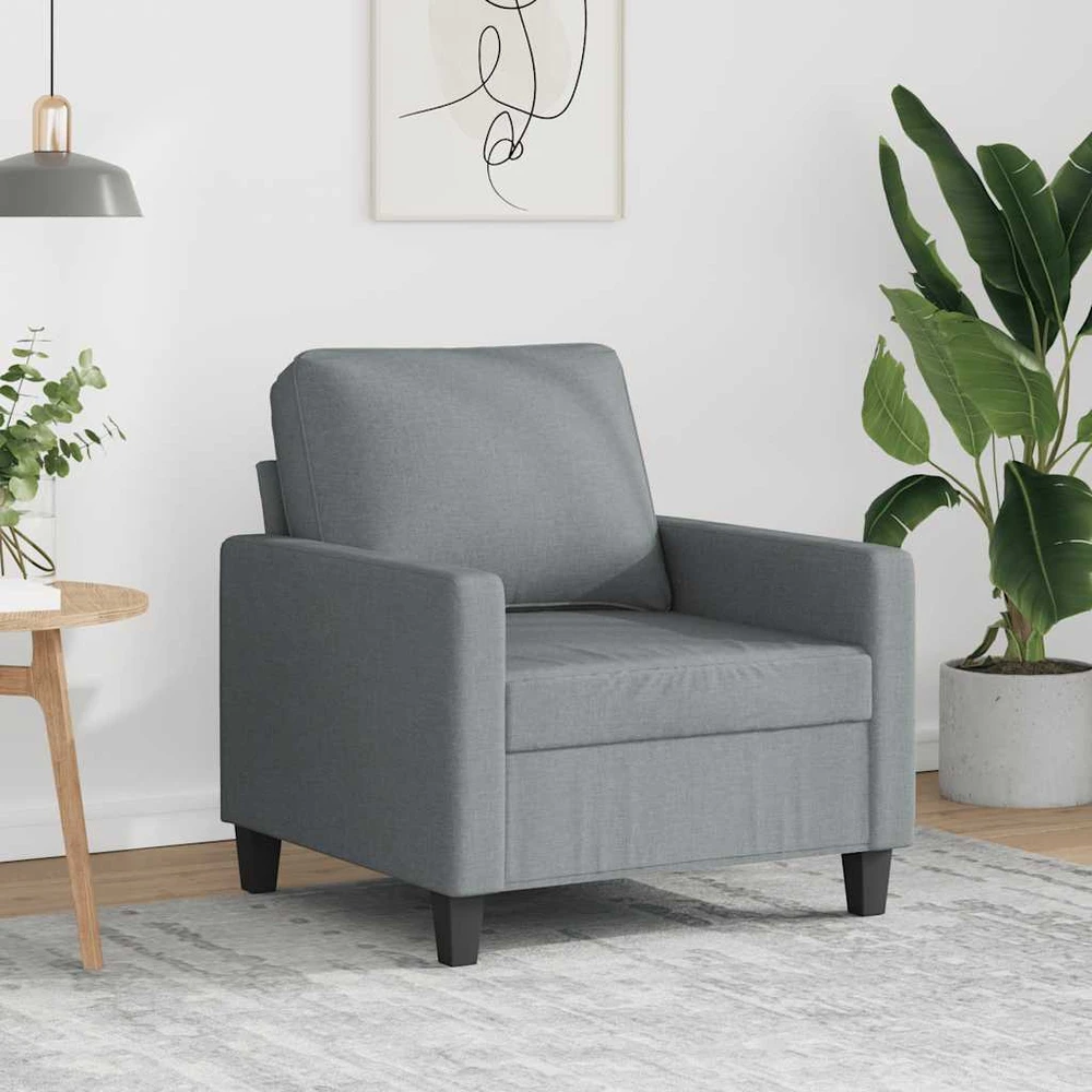 Sofa Krėslas, šviesiai pilkos spalvos, 60cm, audinys
