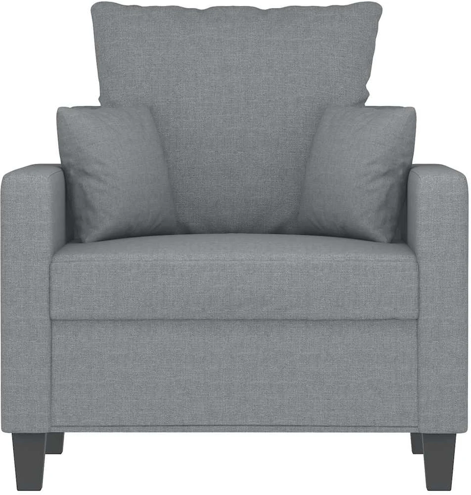 Sofa Krėslas, šviesiai pilkos spalvos, 60cm, audinys