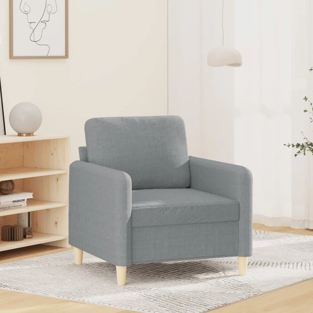Sofa Krėslas, šviesiai pilkos spalvos, 60cm, audinys