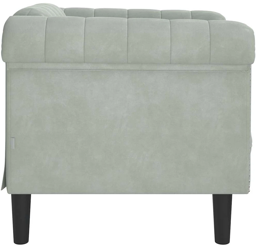 Sofa Krėslas, šviesiai pilkos spalvos, aksomas