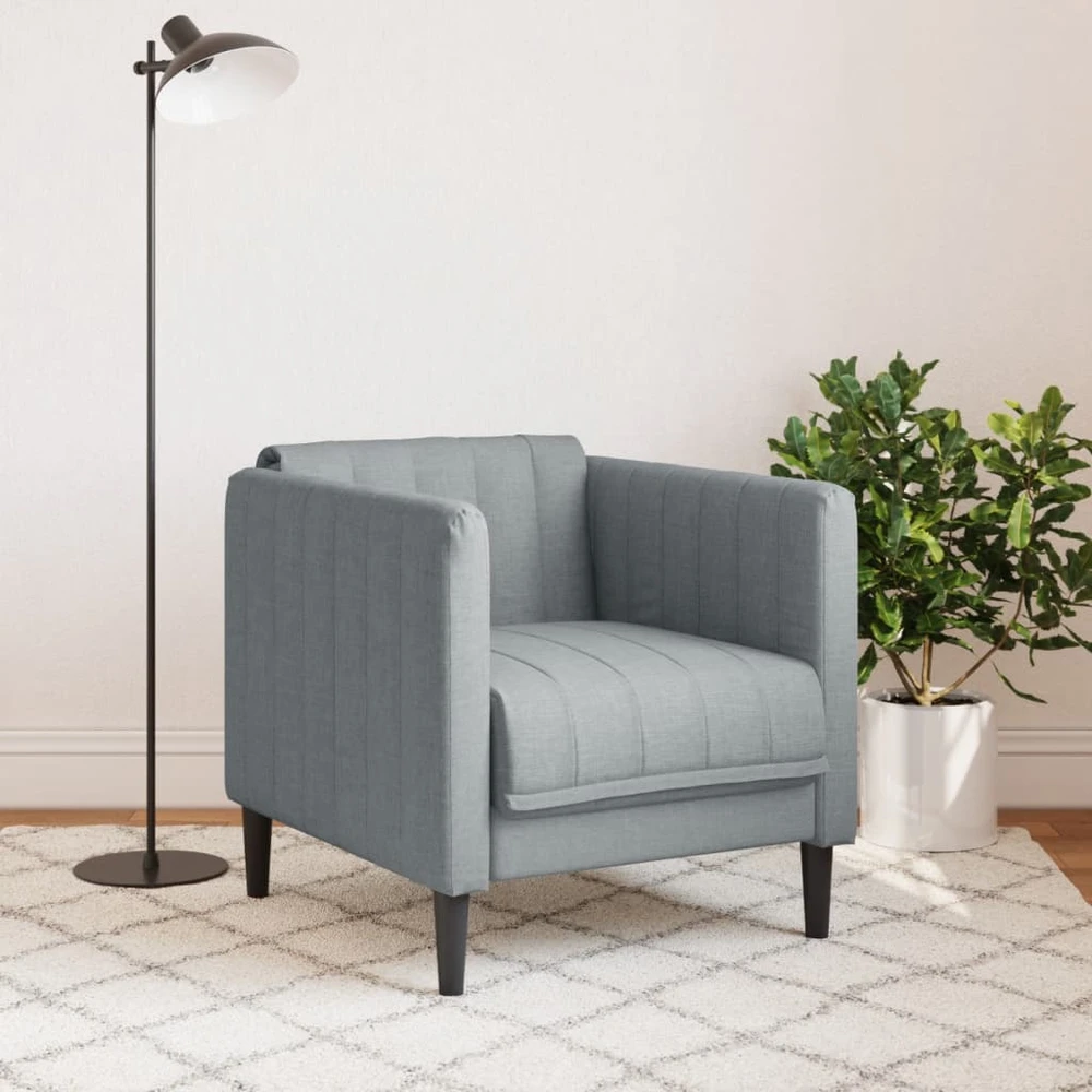 Sofa Krėslas, šviesiai pilkos spalvos, audinys