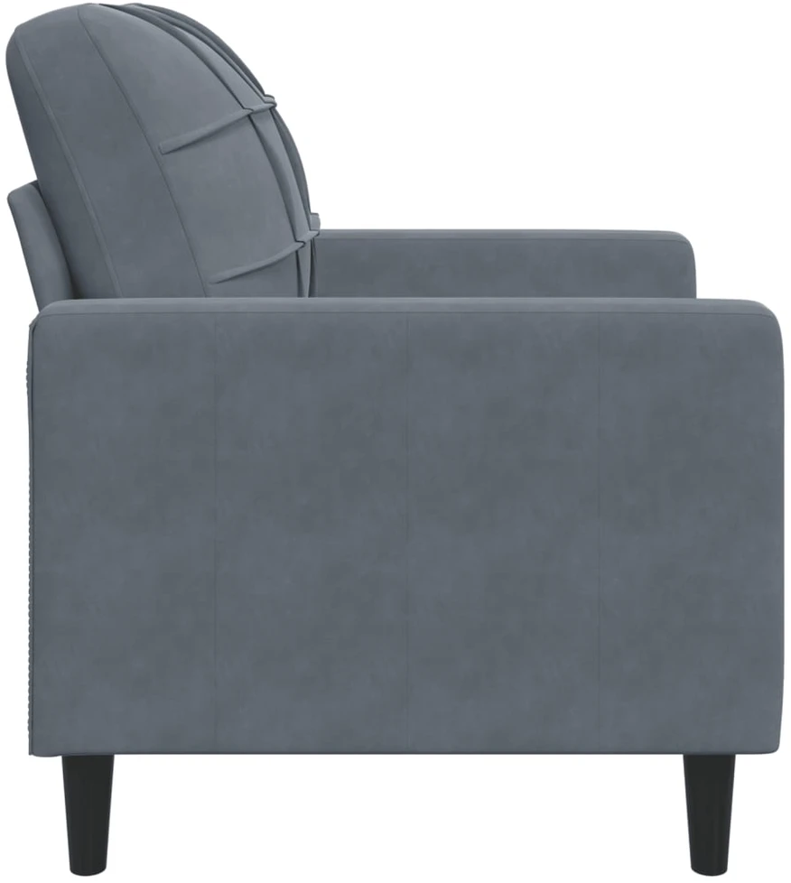 Sofa Krėslas, tamsiai pilkos spalvos, 60cm, aksomas