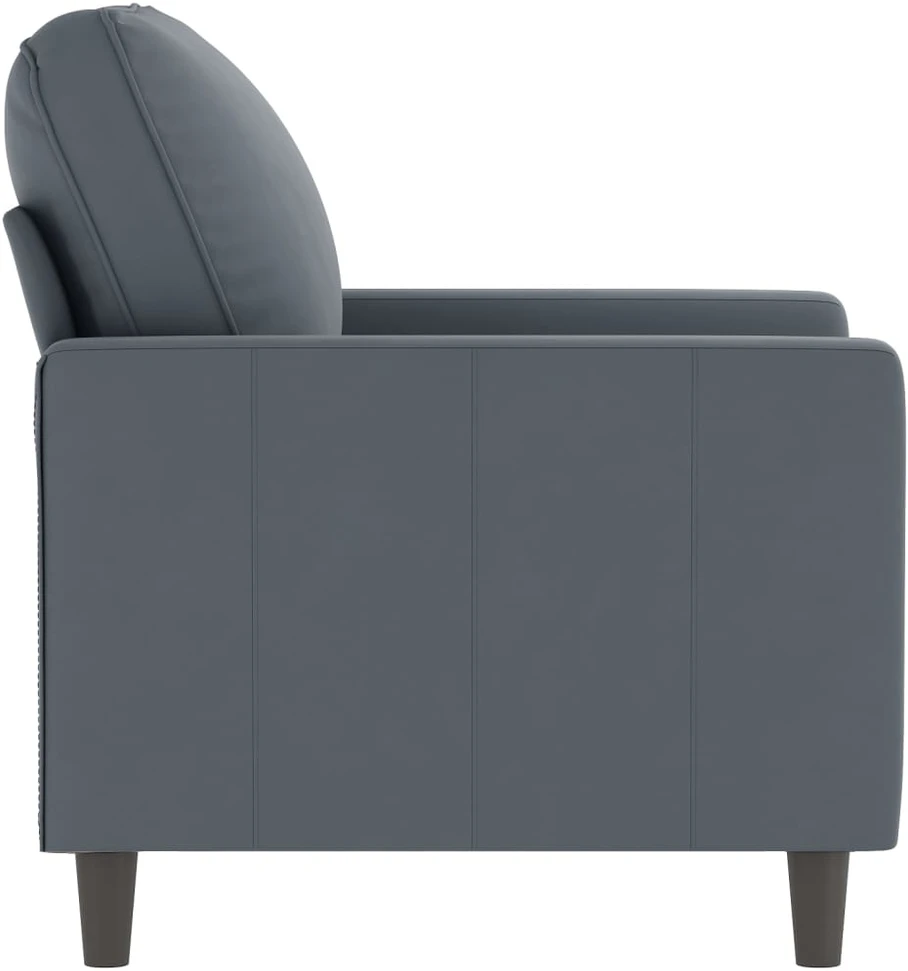 Sofa Krėslas, tamsiai pilkos spalvos, 60cm, aksomas