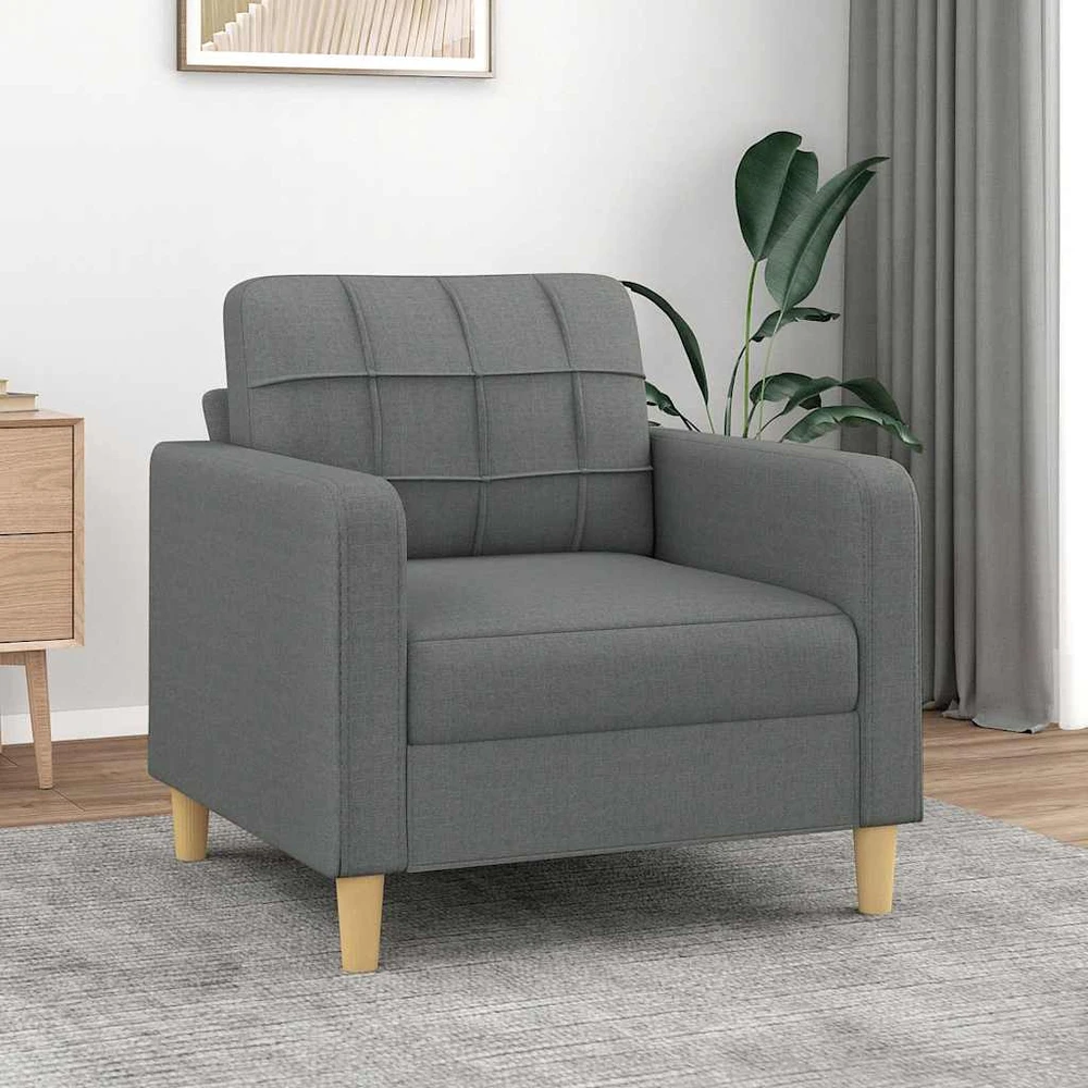 Sofa Krėslas, tamsiai pilkos spalvos, 60cm, audinys