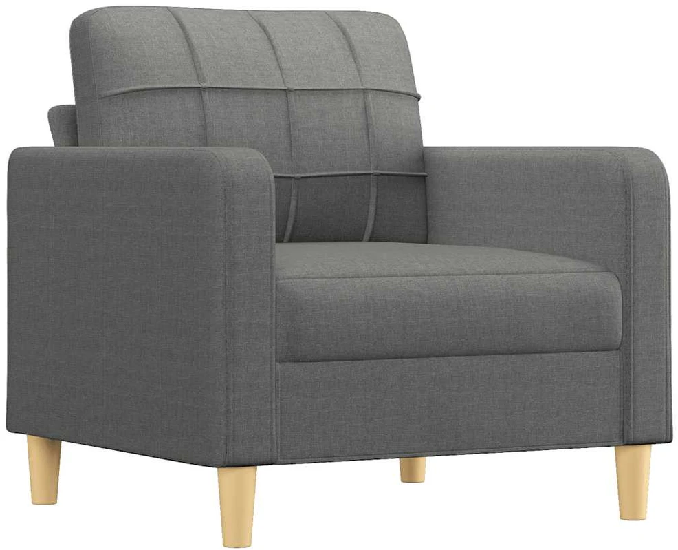 Sofa Krėslas, tamsiai pilkos spalvos, 60cm, audinys