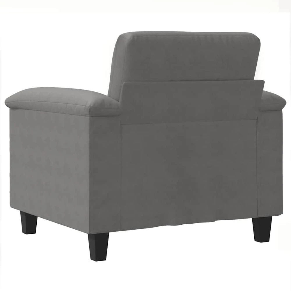 Sofa Krėslas, tamsiai pilkos spalvos, 60cm, mikropluošto audinys