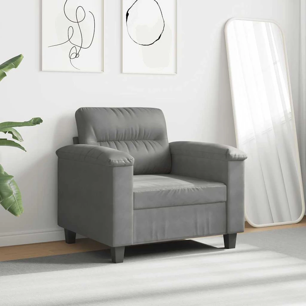 Sofa Krėslas, tamsiai pilkos spalvos, 60cm, mikropluošto audinys